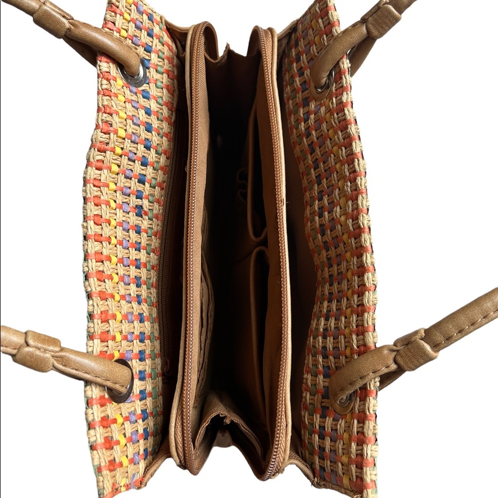 Sag Harbor Multi-Color Wicker/Straw Spring-Style Handbag - Picture 7 of 11